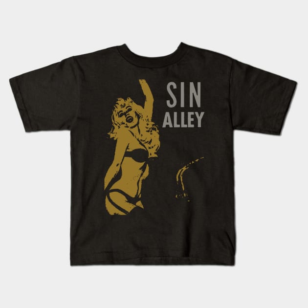 sin Alley t shirt garage punk 60's psych back from the grave Kids T-Shirt by TeeFection